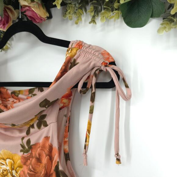 Bump Biddy Floral Off the Shoulder Maternity Dress Size Medium - Picture 8 of 12